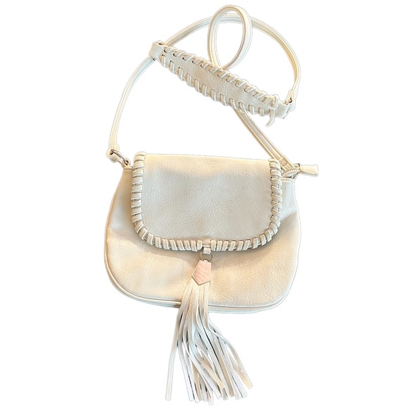 BIG BUDDHA | cream crossbody fringe bag - Picture 1 of 6